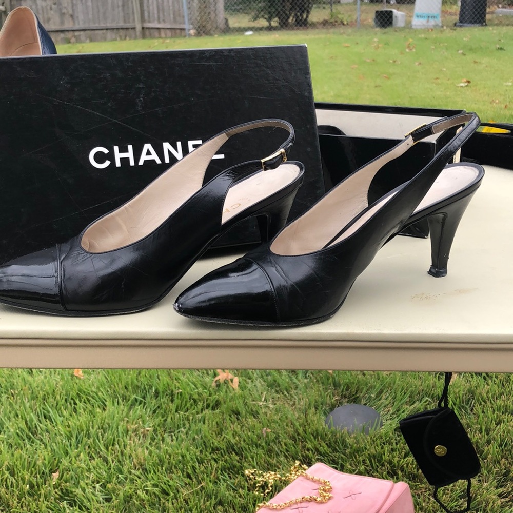 Chanel Sling back heels